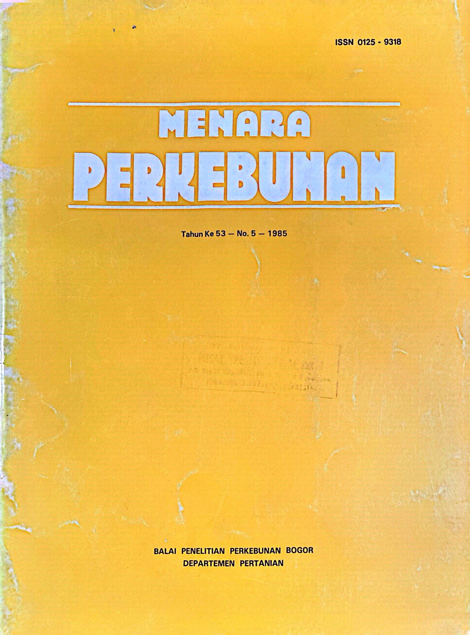 MENARA PERKEBUNAN NO. 53 TAHUN 1985