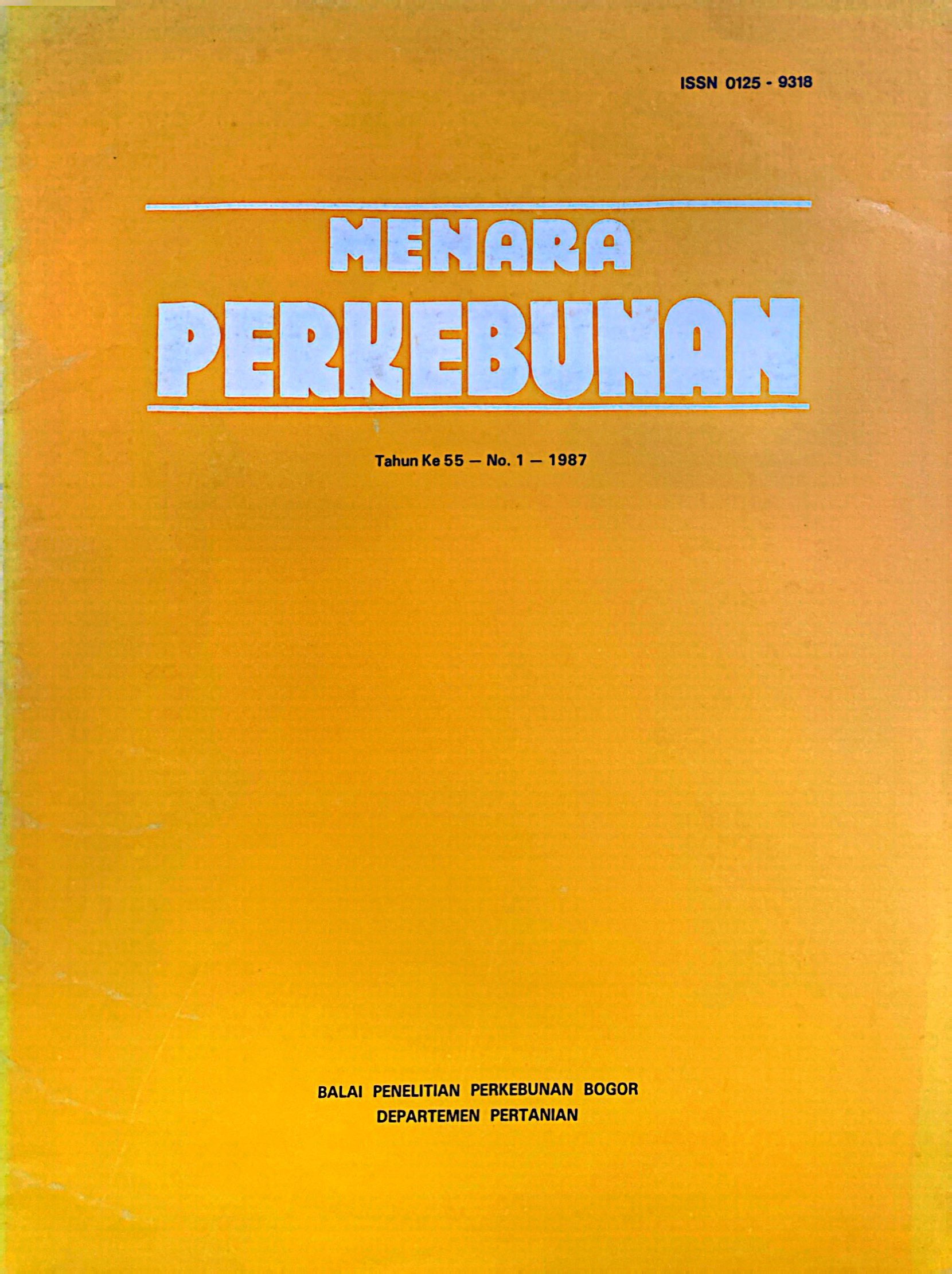 MENARA PERKEBUNAN NO. 55 TAHUN 1987