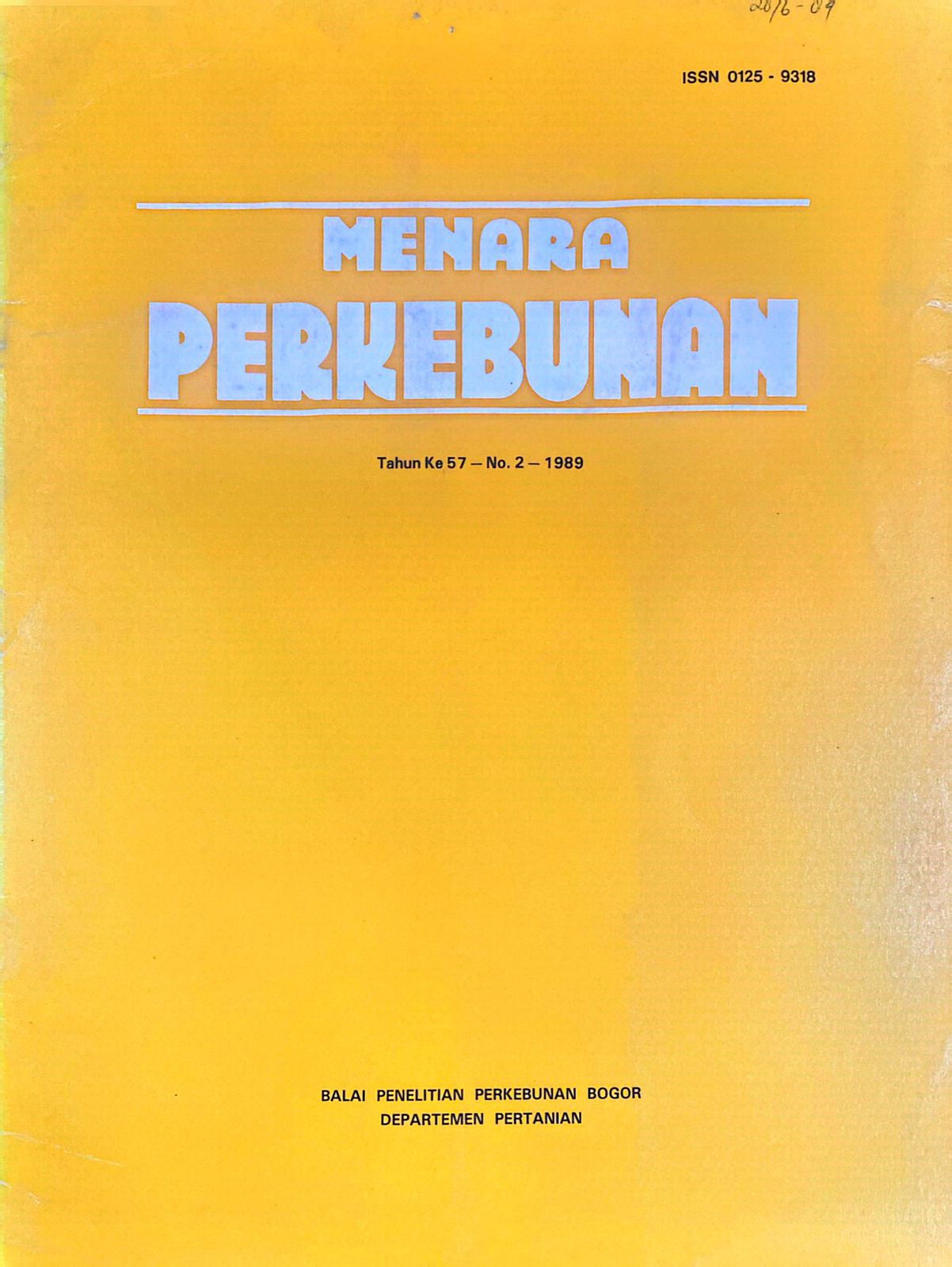 MENARA PERKEBUNAN NO. 57 TAHUN 1989