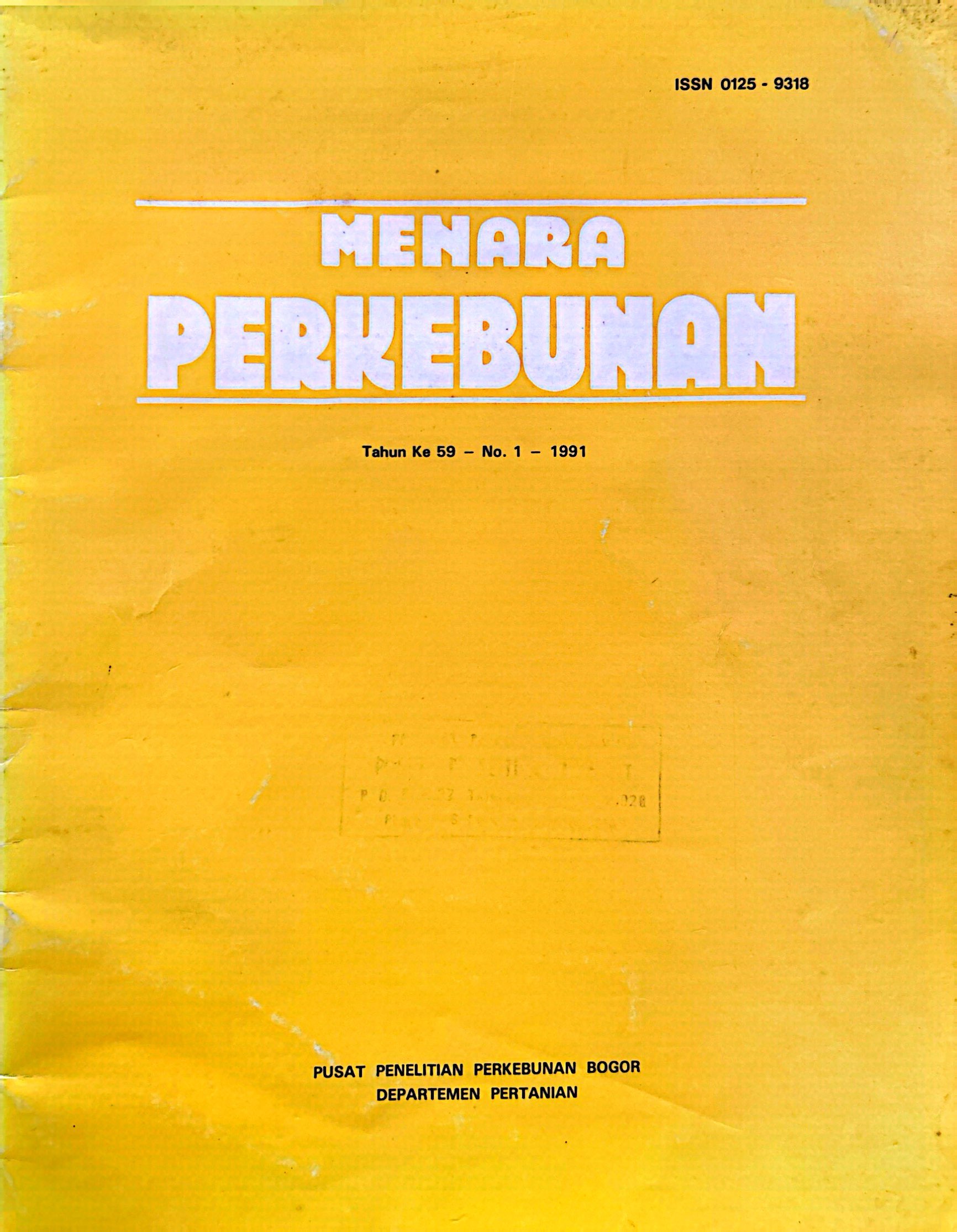 MENARA PERKEBUNAN NO. 59 TAHUN 1991