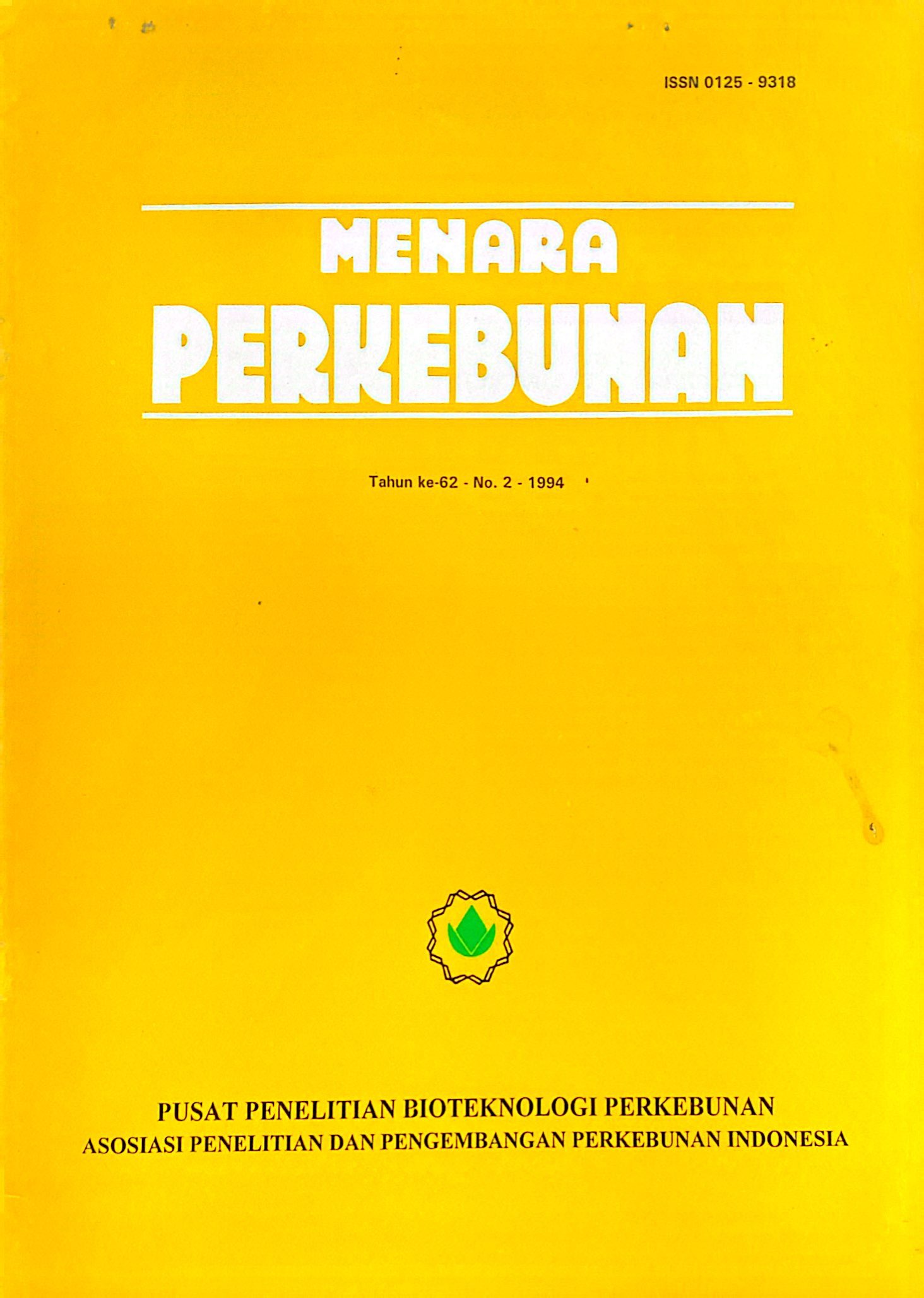 MENARA PERKEBUNAN NO. 62 TAHUN 1994