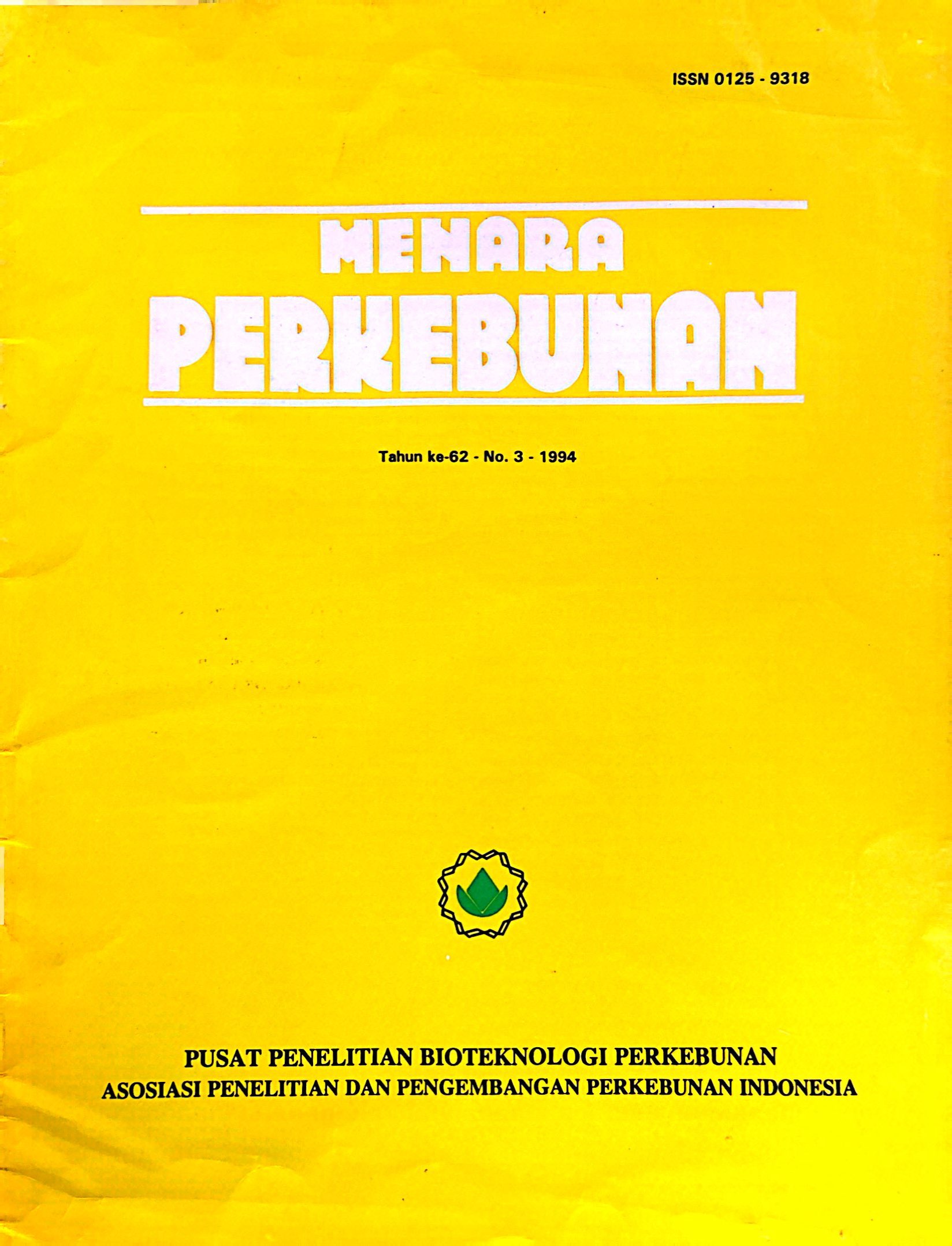 MENARA PERKEBUNAN NO. 62 TAHUN 1994