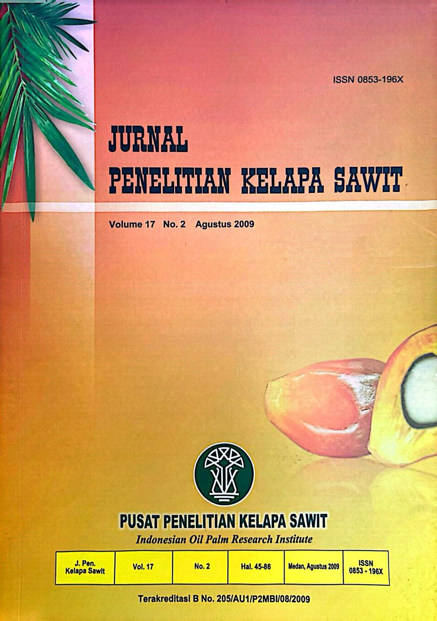 JURNAL PENELITIAN KELAPA SAWIT VOL. 17 NO. 2 TAHUN 2009