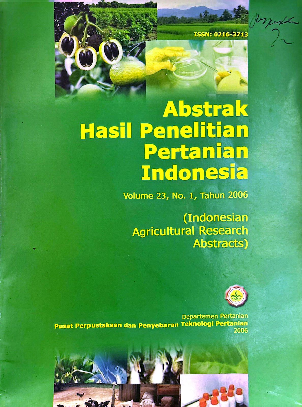 ABSTRAK HASIL PENELITIAN PERTANIAN INDONESIA. VOL. 23(1), 2006