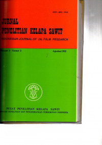 JURNAL PENELITIAN KELAPA SAWIT. VOL. 3 (2), AGUSTUS 1995