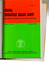 JURNAL PENELITIAN KELAPA SAWIT. VOL. 3 (3), DESEMBER 1995