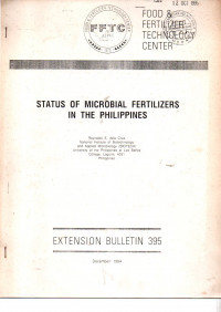 STATUS OF MICROBIAL FERTILIZERS IN THE PHILIPPINES. EXTENSION BULLETIN 395. DECEMBER 1994