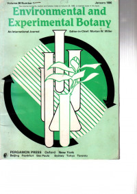 ENVIRONMENTAL AND EXPERIMENTAL BOTANY. VOL. 26 (1), JANUARY 1986