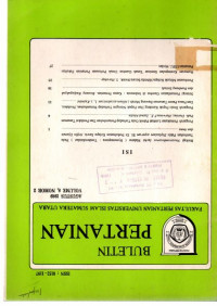 BULETIN PERTANIAN AGUSTUS 1989 VOLUME 8, NOMOR 2