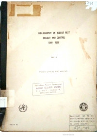 Bibliography On Rodent Pest Biology And Control 1960-1969