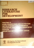 CATALOGUE OF RESEARCH LITERATURE FOR DEVELOPMENT  VOLUME II