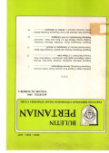 BULETIN PERTANIAN AGUSTUS, 1991 VOLUME 10, NOMOR 2