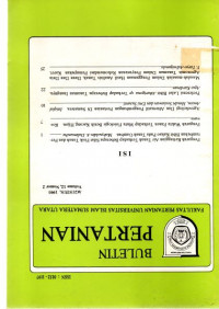 BULETIN PERTANIAN AGUSTUS, 1993 VOLUME 12, NOMOR 2