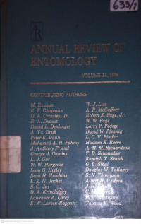 ANNUAL REVIEW OF ENTOMOLOGY