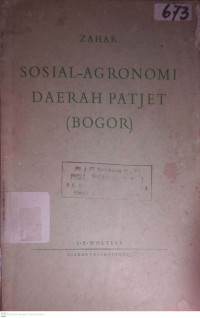 SOSIAL - AGRONOMI DAERAH PATJET ( BOGOR )