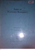 PAPERS ON PLANTATION MANAGEMENT