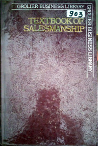 GROLIER BUSINESS. LIBRARY TEXTBOOK OF SALESMANSHIP