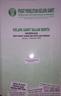 KELAPA SAWIT DALAM BERITA OKTOBER-DESEMBER 2008