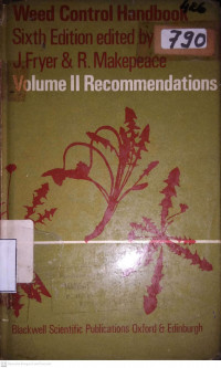 WEED CONTROL HANBOOK VOLUME II. RECOMMENDATIONS