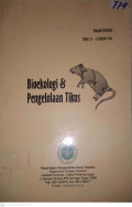 BIOEKOLOGI & PENGELOLAAN TIKUS. MAKALAH PELATIHAN BOGOR, 22-26 AGUSTUS 2005