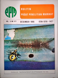 BULETIN PUSAT PENELEITIAN MARIHAT. VOL. 6 (2/3), DESEMBER 1986