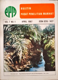 BULETIN. PUSAT PENELITIAN MARIHAT VOL. 7 (1), APRIL 1987