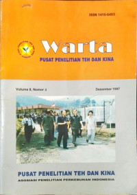 WARTA. PUSAT PENELITIAN TEH DAN KINA. VOL. 8 (3), DESEMBER 1997