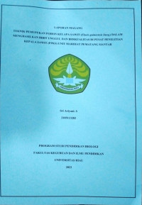 LAPORAN MAGANG. TEKNIK PEMUPUKAN KELAPA SAWIT (Elaeis guineensi Jacq.) DALAM MENGHASILAKAN BIBIT UNGGUL DAN BERKUALITAS DI PUSAT PENELITIAN KEPALA SAWIT (PPKS) UNIT MARIHAT PEMATANG SIANTAR