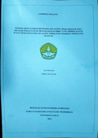 LAPORAN MAGANG. PENGOLAHAN TANDAN BENIH KELAPA SAWIT (Elaeis guineensis Jacq.) MENJADI POLEN UNTUK MENGHASILKAN BIBIT YANG BERKUALITAS PUSAT PENELITIAN KELAPA SAWIT (PPKS) UNIT MARIHAT PEMATANG SIANTAR