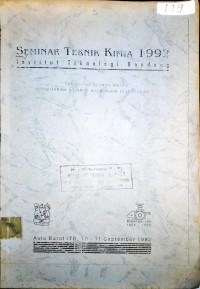 SEMINAR TEKNIK KIMIA 1992. INSTITUT TEKNOLOGI BANDUNG