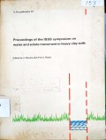 PROCEEDINGS OF THE ISSS SYMPOSIUM ON WATER AND SOLUTE MOVEMENT IN HEAVY CLAY SOILS.
