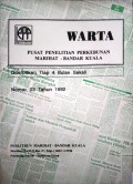 WARTA PUSAT PENELITIAN PERKEBUNAN MARIHAT - BANDAR KUALA, NO. 3 TAHUN 1992