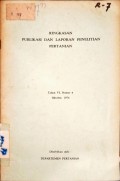 RINGKAS PUBLIKASI DAN LAPORAN PENELITIAN PERTANIAN. TAHUN VI (4), OKTOBER 1976