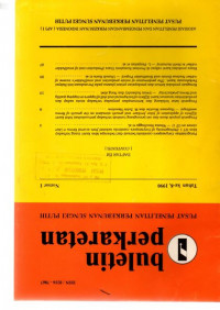 BULETIN PERKARETAN PUSAT PENELITIAN PERKEBUNAN SUNGEI PUTIH TAHUN KE-8,1990 NOMOR 1