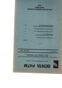 BERITA PUSAT PENELITIAN & PENGEMBANGAN TANJUNG MORAWA (P4TM) NOMOR : 11 NOPEMBER,1984