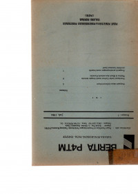 BERITA PUSAT PENELITIAN & PENGEMBANGAN PERKEBUNAN TANJUNG MORAWA (P4TM) NOMOR : 7 JULI, 1984