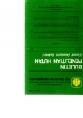 BULETIN PENELITIAN HUTAN (FOREST RESEARCH BULLETIN) NO.523 1990