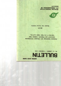 BULLETIN NO.12 JANUARI - FEBRUARI 1988 ; PENGARUH PEMUPUKAN NPK TERHADAP PERTUMBUHAN VEGETATIF DAN PRODUKSI TANAMAN TEBU VARITAS F-156 PADA TANAH ALUVIAL