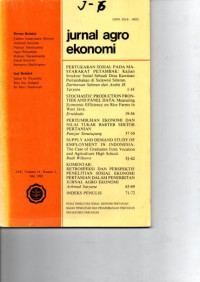 JURNAL AGRO EKONOMI