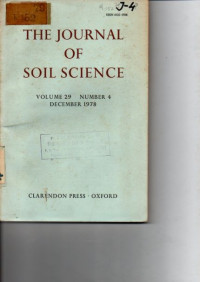 THE JOURNAL OF SOIL SCIENCE