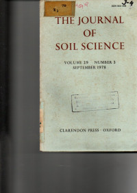 THE JOURNAL OF SOIL SCIENCE