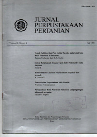 JURNAL PERPUSTAKAAN PERTANIAN