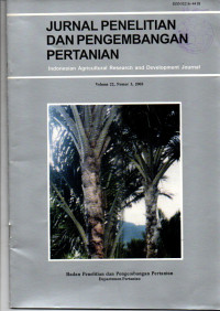 JURNAL PENELITIAN DAN PENGEMBANGAN PERTANIAN