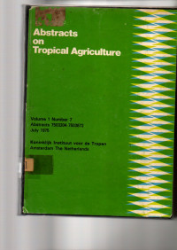 ABSTRACT ON TROPICAL AGRICULTURE