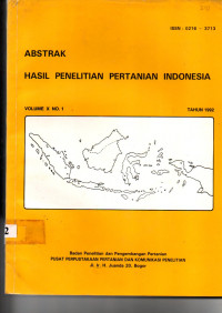 ABSTRAK HASIL PENELITIAN PERTANIAN INDONESIA