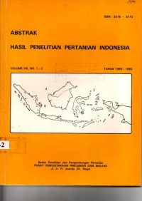 ABSTRAK HASIL PENELITIAN PERTANIAN INDONESIA