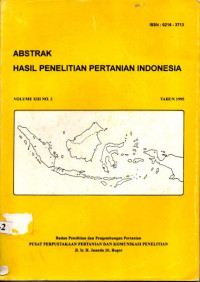 ABSTRAK HASIL PENELITIAN PERTANIAN INDONESIA