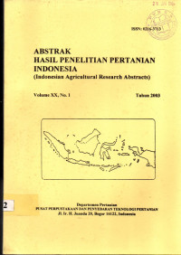 ABSTRAK HASIL PENELITIAN PERTANIAN INDONESIA