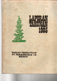 LAPORAN TAHUNAN 1985