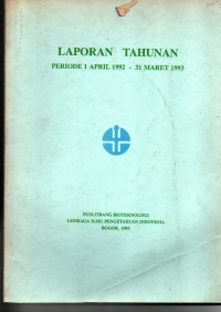 LAPORAN TAHUNAN PERIODE 1 APRIL 1992-31 MARET 1993